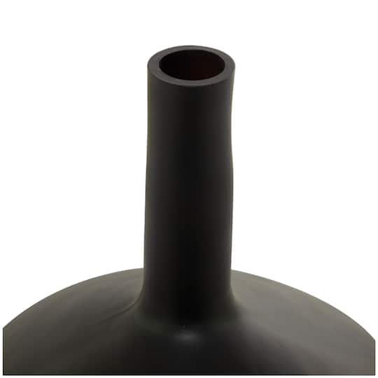 Black Glass Vase 12" x 12" x 22"